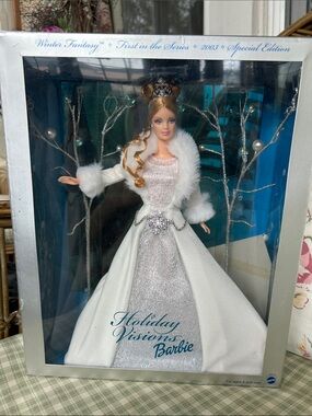 Barbie White and Silver Holiday Visions Special Edition Doll